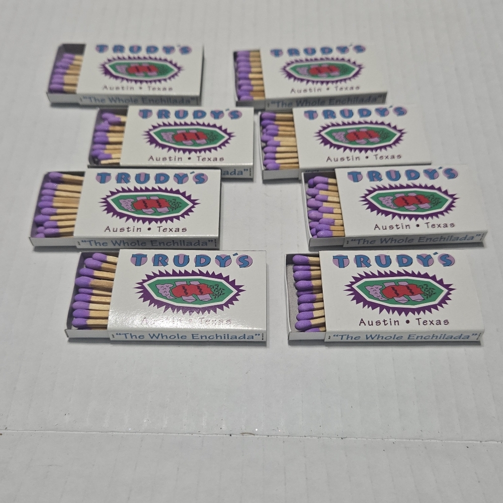 Vintage‎ Lot Of 8 Matchbooks Match boxes from Trudy's in Austin, Texas